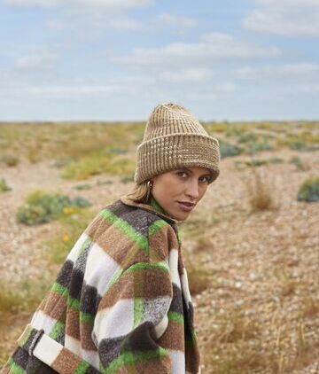 Chunky Knitted Patch Beanie